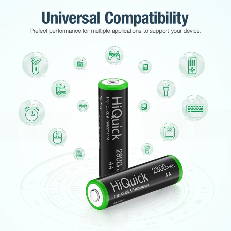 【UK】HiQuick AA Ni-MH Rechargeable batteries 2800mAh