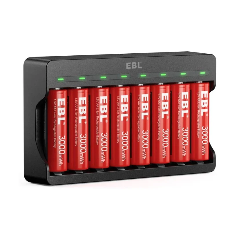 【UK】EBL Lithium Battery Charger with 1.5V AA AAA Li-ion Batteries