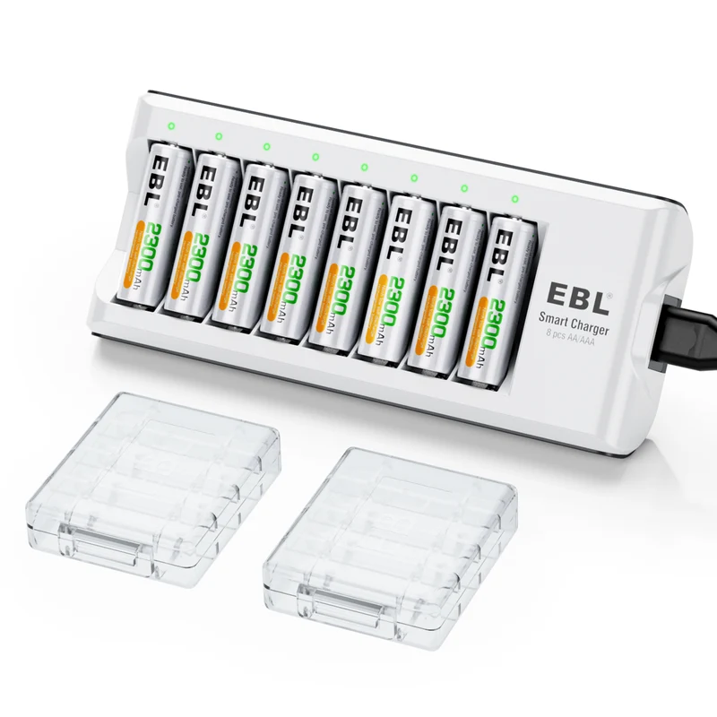 【UK】EBL AA Batteries with Upgraded 808 Individual Charger