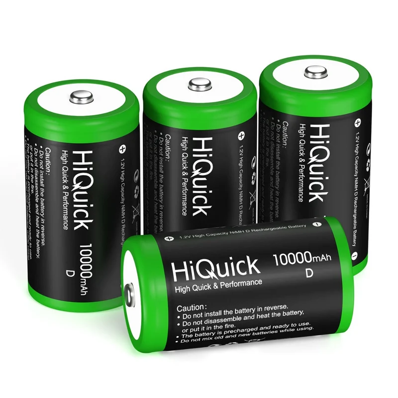 【UK】HiQuick D Cell NI-MH Rechargeable Batteries 10000mAh 1.2V
