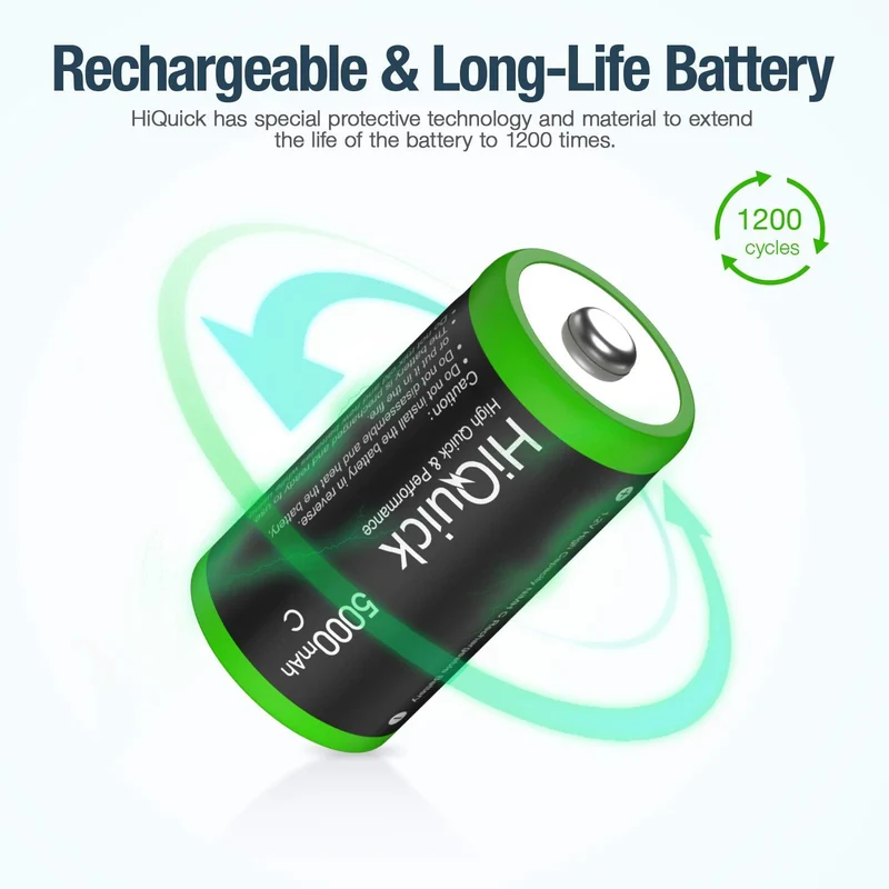 【UK】Hiquick C Ni-MH Rechargeable Battery 1.2V 5000mAh