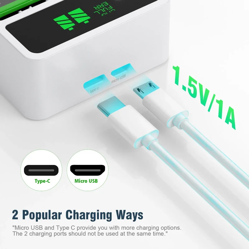 【UK】HiQuick 2 Bay LCD 9 Volt Charger for 9V Battery