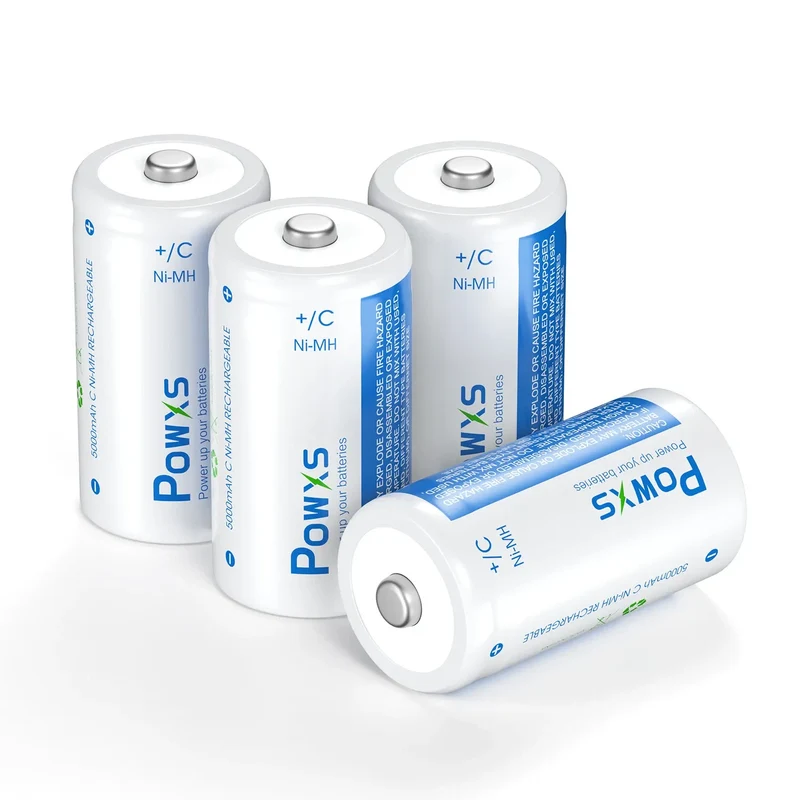 【UK】POWXS C D Size NI-MH Rechargeable Batteries