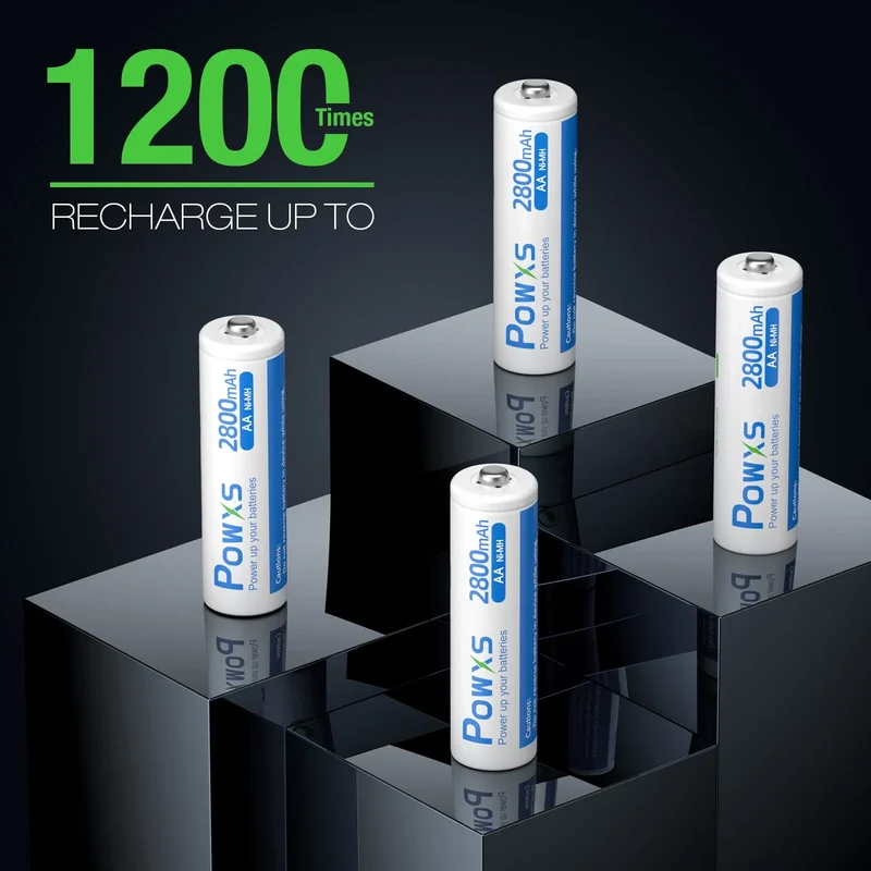 【UK】POWXS 4 Packs AA Ni-MH Rechargeable Batteries 2800mah