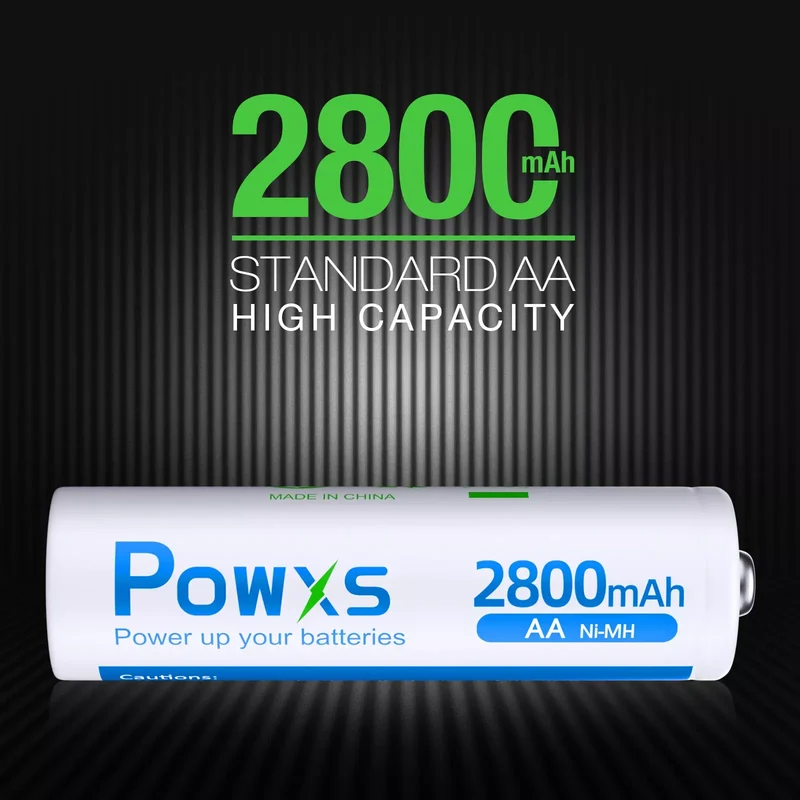 【UK】POWXS AAA AA Ni-MH Rechargeable Batteries