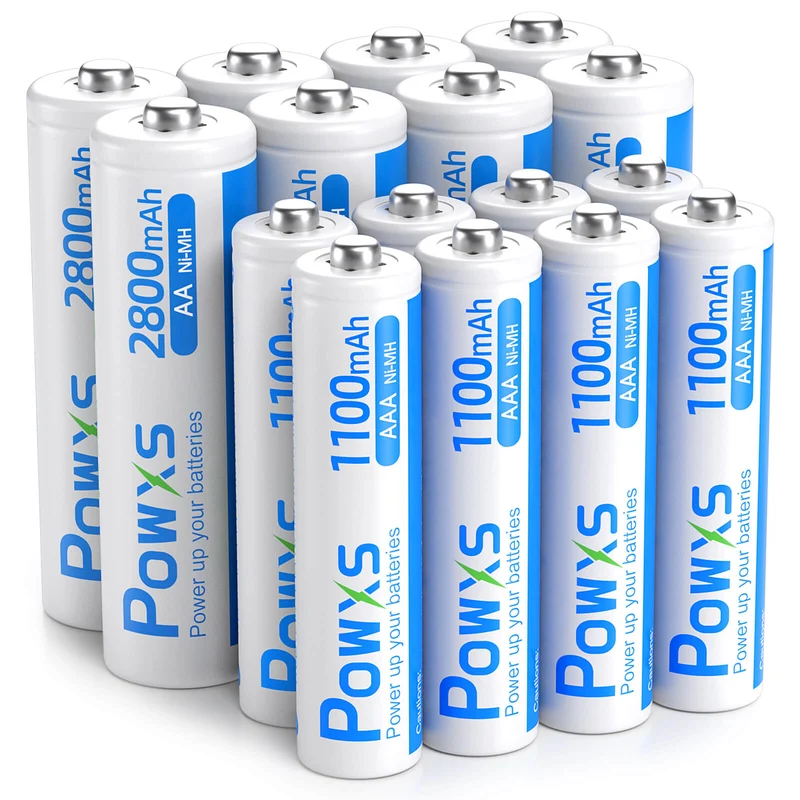 【UK】POWXS AAA AA Ni-MH Rechargeable Batteries