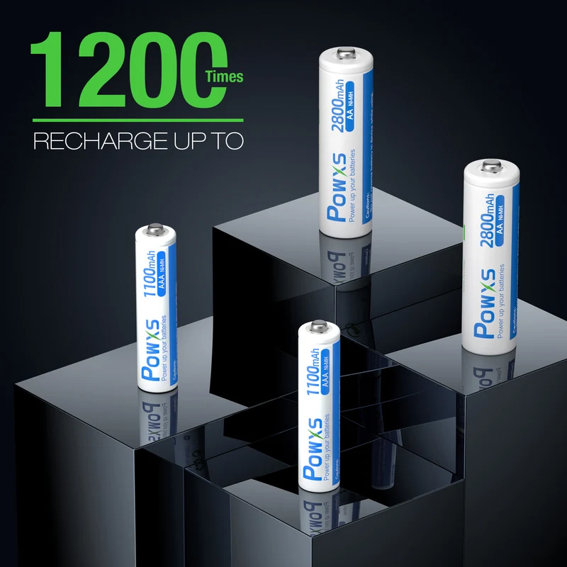 【UK】POWXS AAA AA Ni-MH Rechargeable Batteries