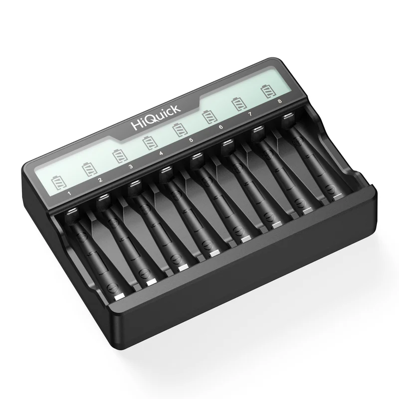 【UK】HiQuick 8 Slot Battery Charger for AA AAA Batteries