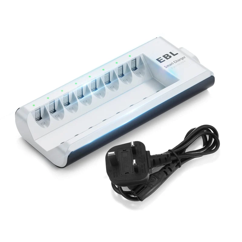 【UK】EBL Upgraded 808 8-Bay AA AAA Individual Battery Charger