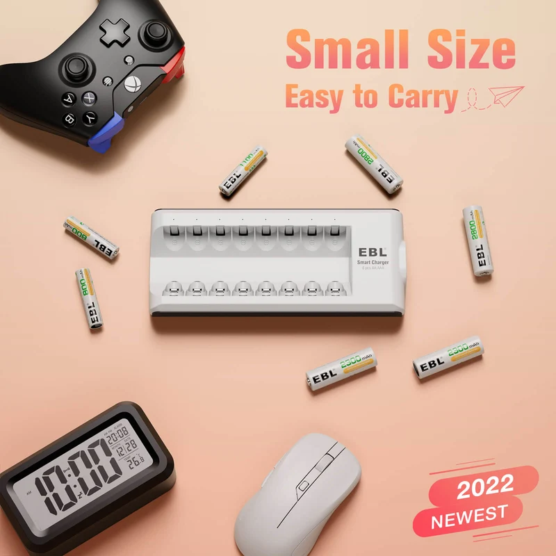 【UK】EBL Upgraded 808 8-Bay AA AAA Individual Battery Charger