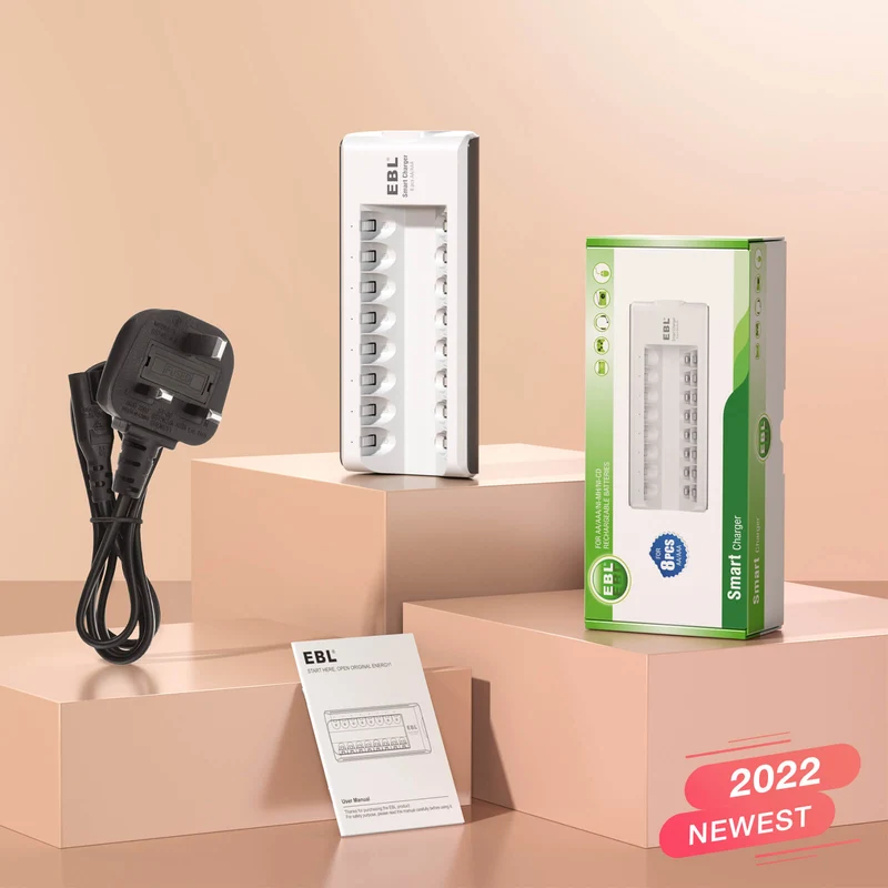 【UK】EBL Upgraded 808 8-Bay AA AAA Individual Battery Charger