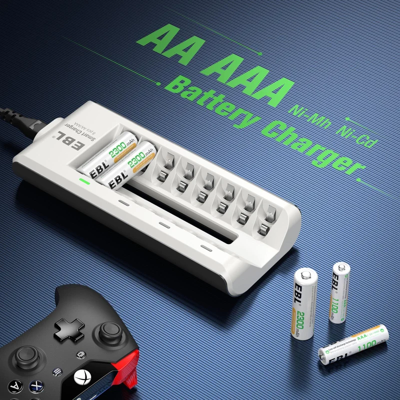 【UK】EBL 8-Bay 808 Battery Charger for AA AAA Ni-MH Ni-Cd Batteries