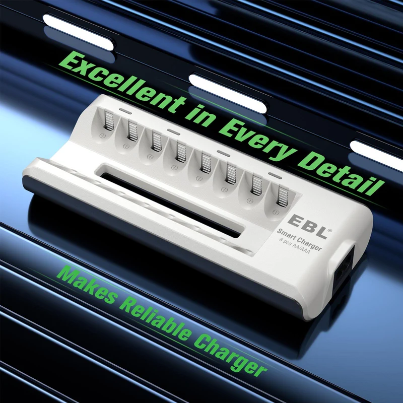 【UK】EBL 8-Bay 808 Battery Charger for AA AAA Ni-MH Ni-Cd Batteries