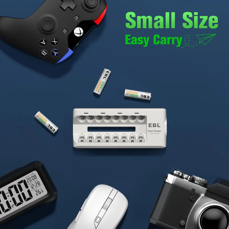 【UK】EBL 8-Bay 808 Battery Charger for AA AAA Ni-MH Ni-Cd Batteries