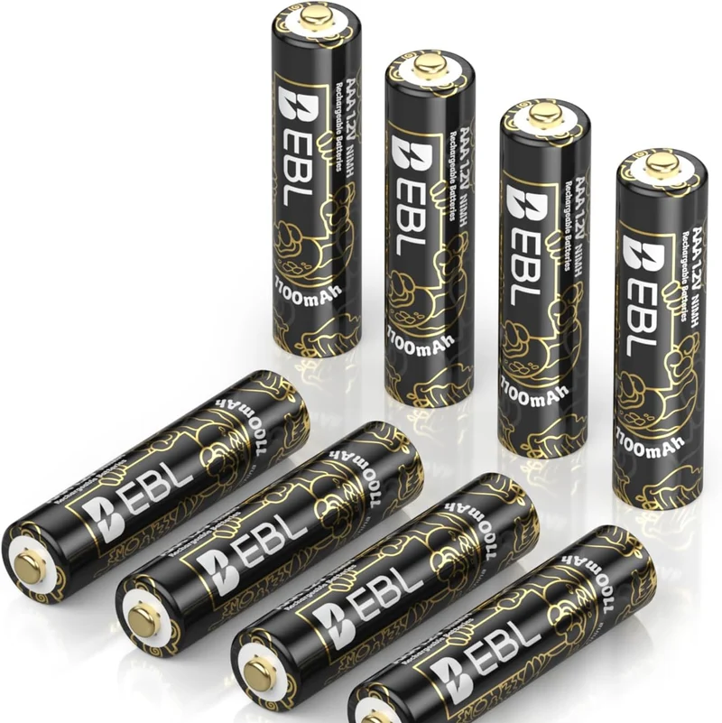 【UK】EBL Rechargeable AAA Batteries 1100mAh (New Year-Dragon Series)