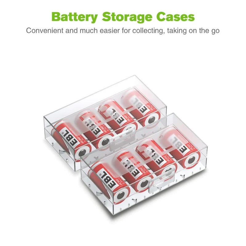 【UK】EBL 8 Packs CR2 Rechargeable Batteries with C668 Battery Charger