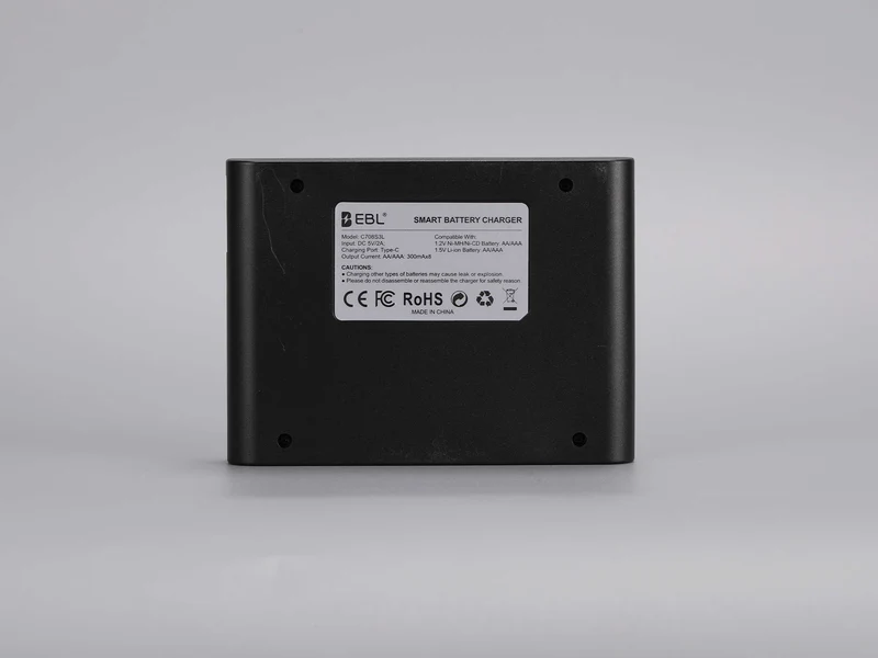 EBL Rechargeable Lithium AA Batteries with Universal Battery Charger