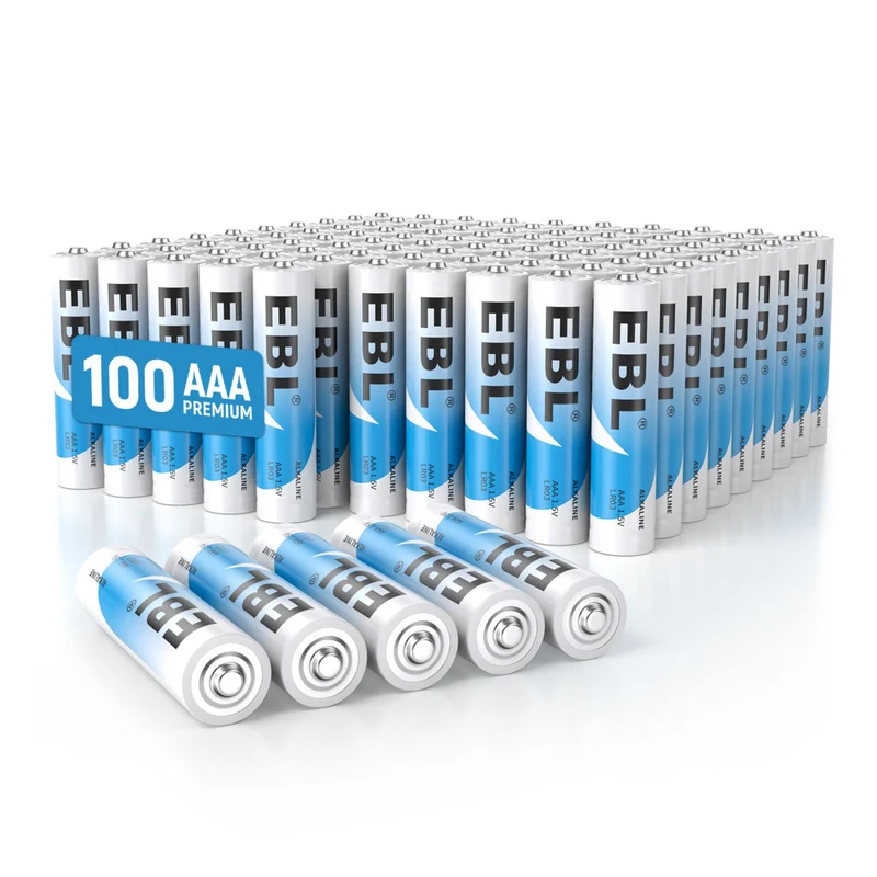 EBL Non-Rechargeable 1.5V AAA Alkaline Batteries