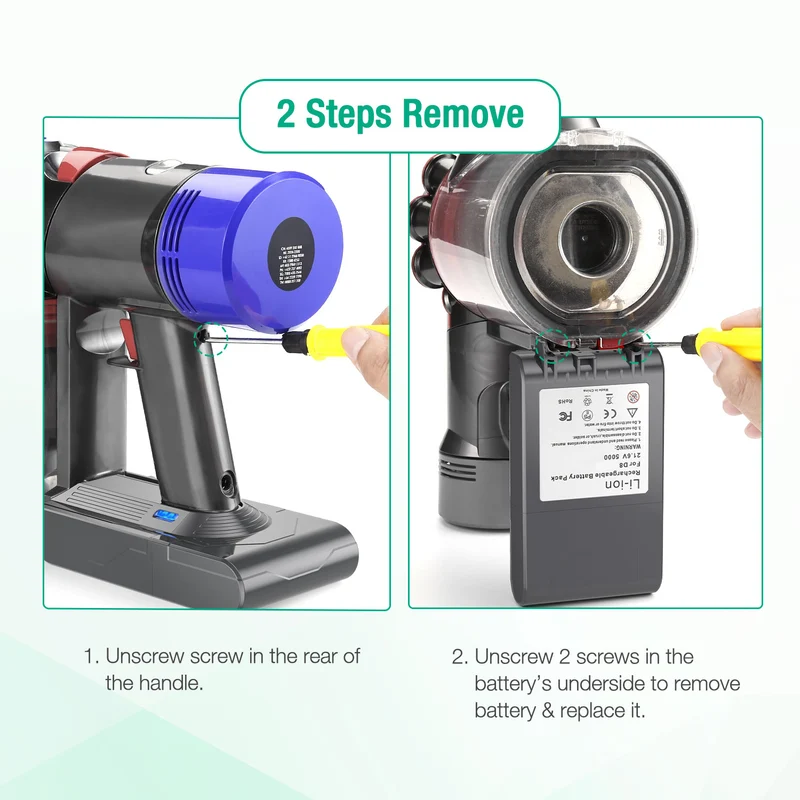 Dyson V8 Replacement Battery 21.6V 5.0Ah