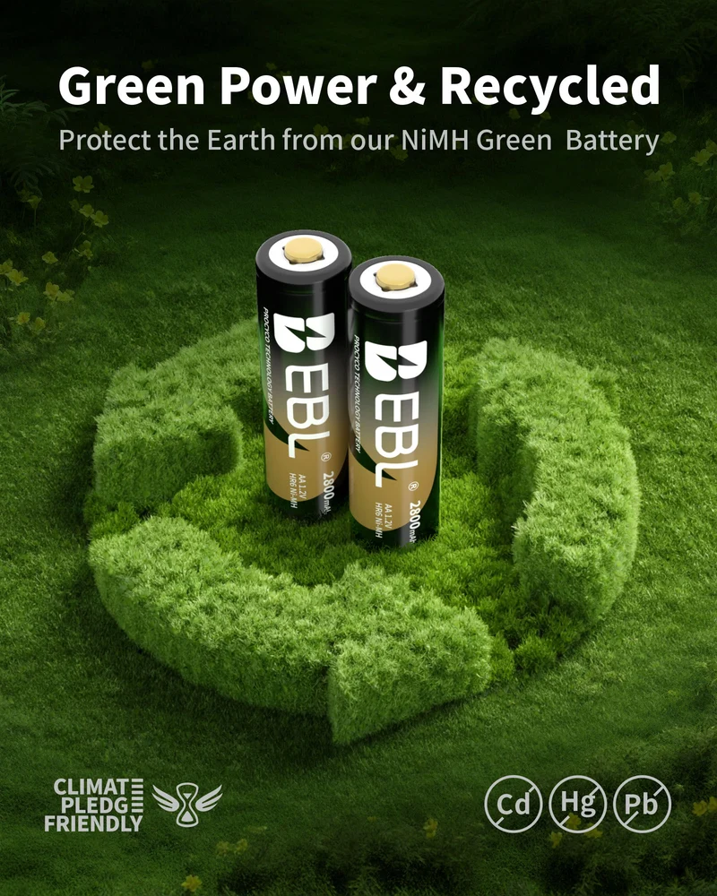 EBL Gold Pro Rechargeable AA Batteries 2800mAh