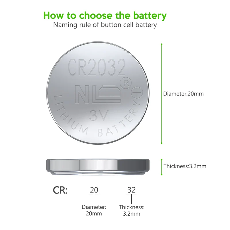 EBL CR2032 Lithium 3V Coin Battery