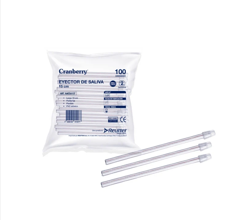 Eyector Transparente – Aspiración Eficiente y Desechable para Procedimientos Dentales - 100 Ud