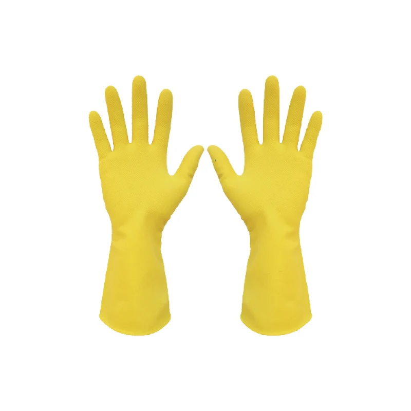 Guantes Domésticos Amarillos de Látex Reutter – Reutilizables, 12 pares