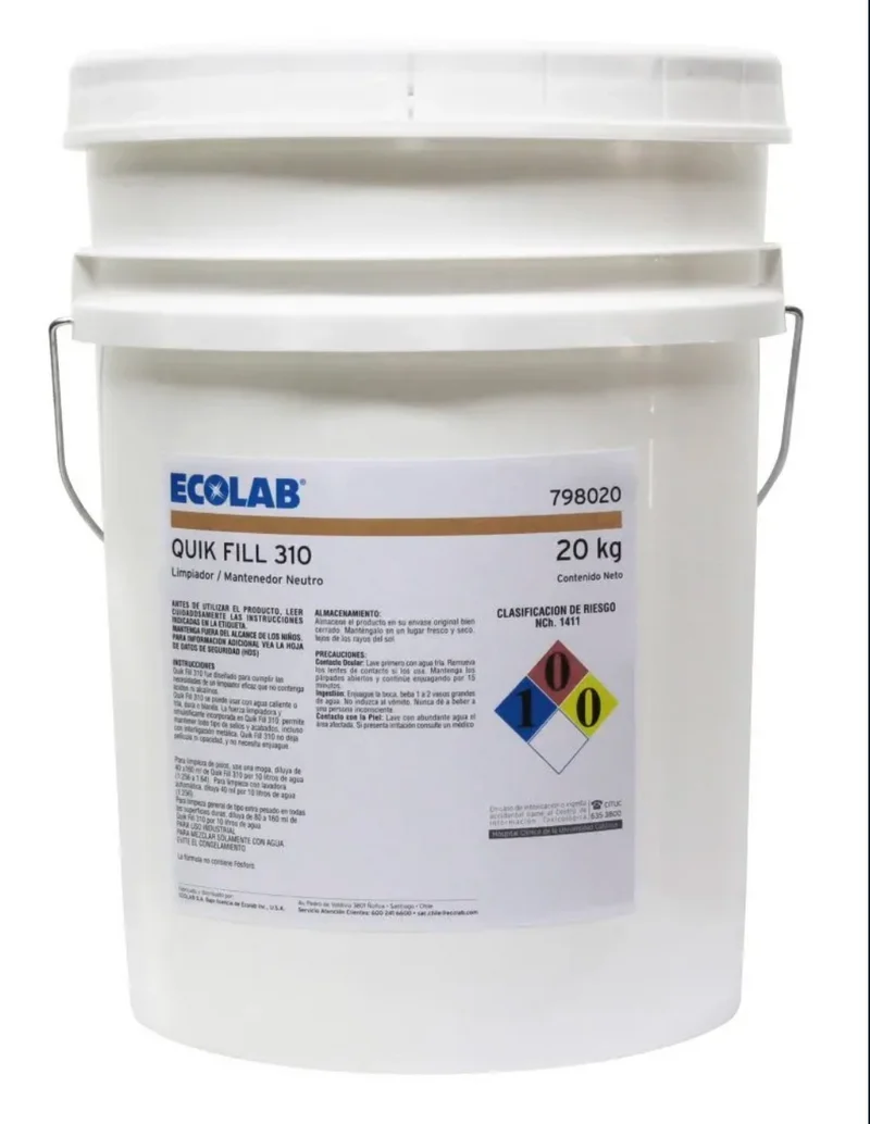 Quik Fill 310 – Detergente Neutro para Pisos con Neutralizador de Olores - 20kg