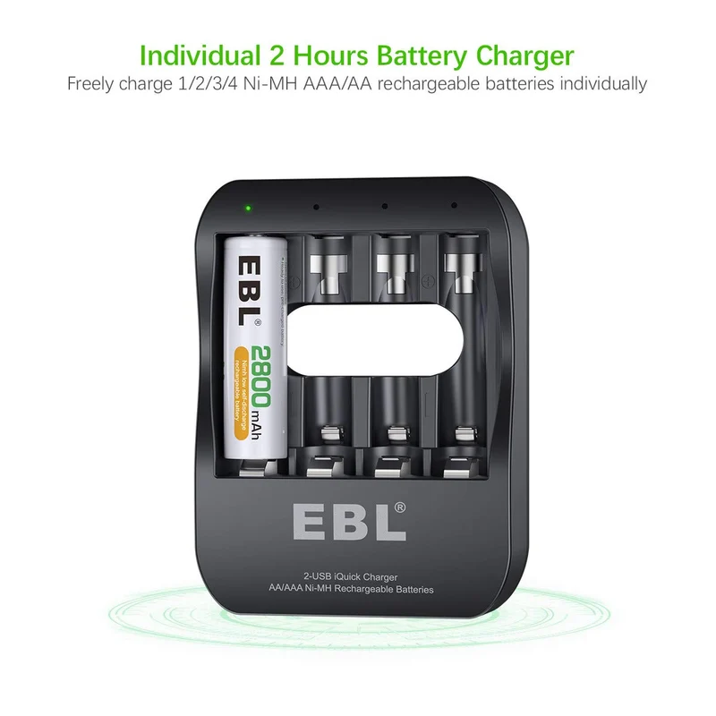 EBL C6201 4-Bay Smart Ni-MH AA AAA Battery Charger