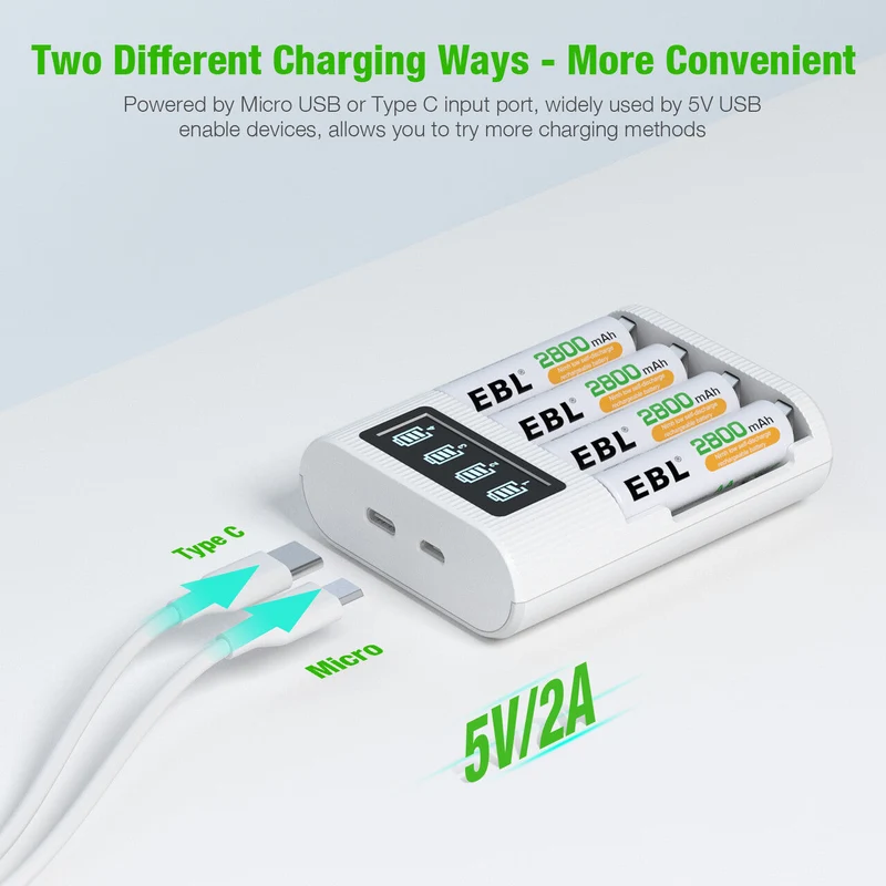 【DE】EBL Individual FY-409 4 Bay Battery Charger For AA AAA Batteries