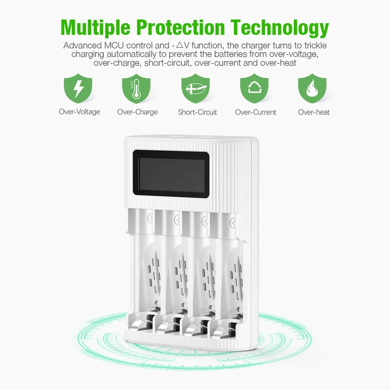 【DE】EBL Individual FY-409 4 Bay Battery Charger For AA AAA Batteries