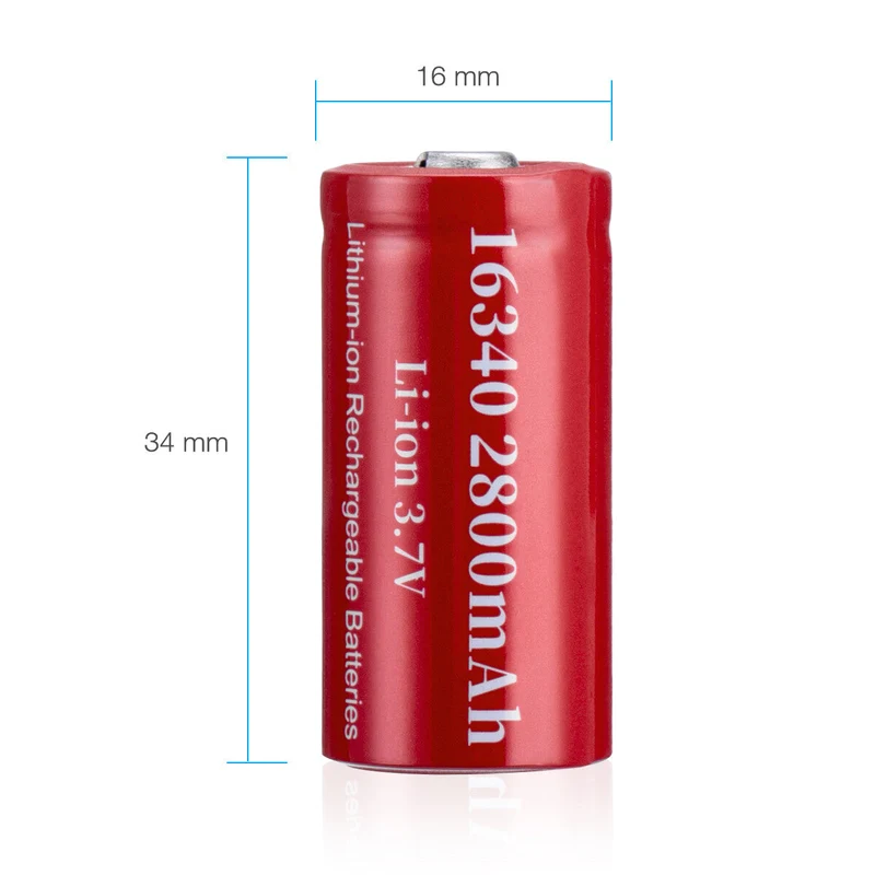 【DE】16340 RCR123A Rechargeable Li-ion Battery 3.7V