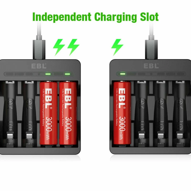 【CZ】EBL Smart Lithium Battery Charger for 1.5V AA AAA Li-ion Batteries