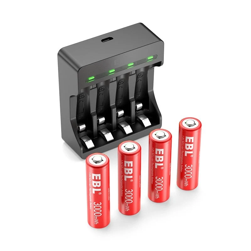 【CZ】EBL Lithium Battery Charger with 1.5V AA AAA Li-ion Batteries