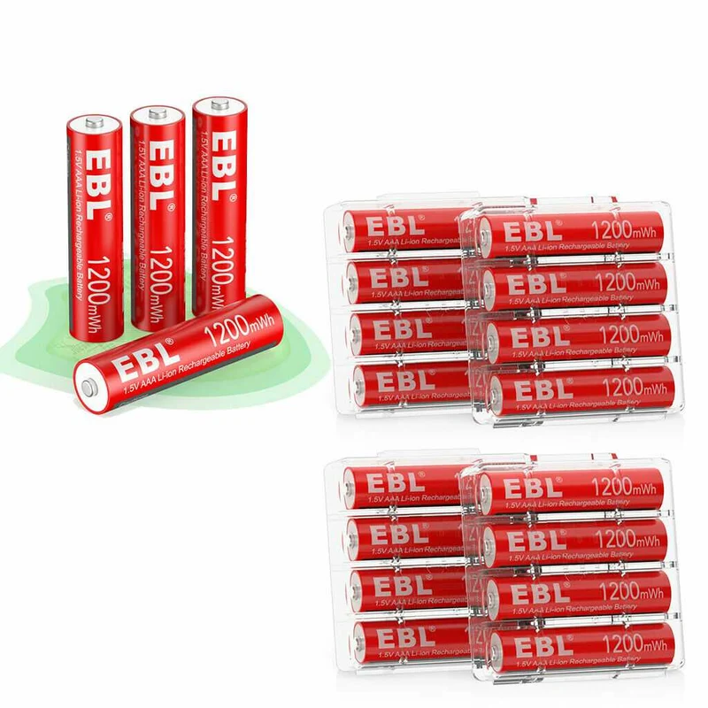 【CZ】EBL 1.5V AAA Rechargeable Li-ion Batteries 1200mWh