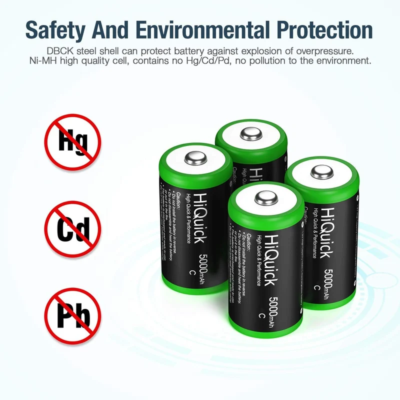 【CZ】Hiquick C Ni-MH Rechargeable Battery 1.2V 5000mAh