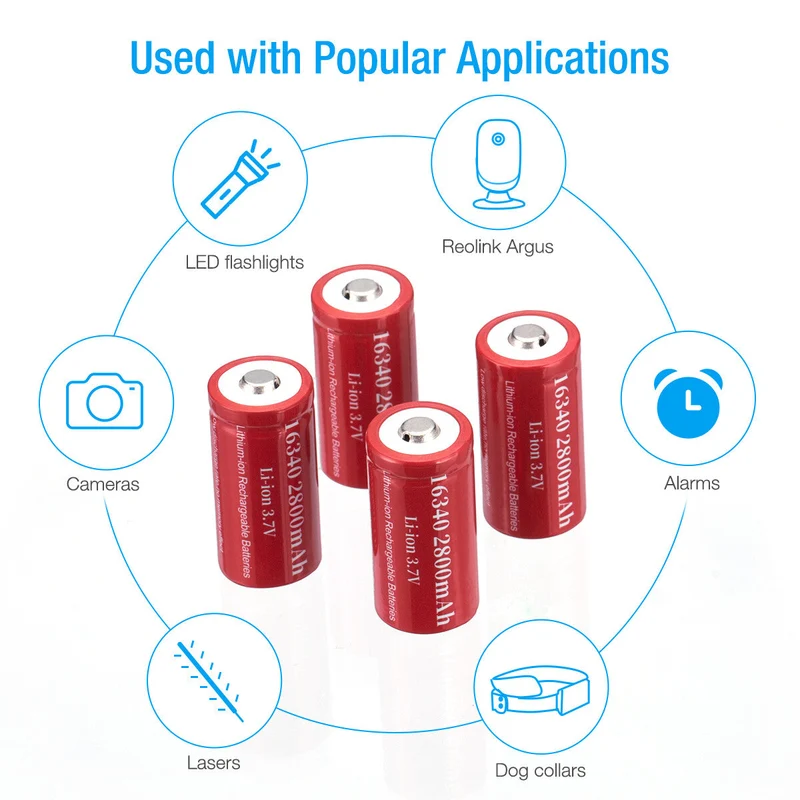【CZ】16340 RCR123A Rechargeable Li-ion Battery 3.7V