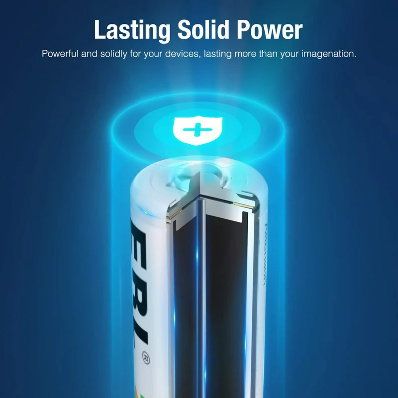 【CZ】EBL AA AAA Rechargeable Batteries with FY-409 4-Bay Individual LCD Charger