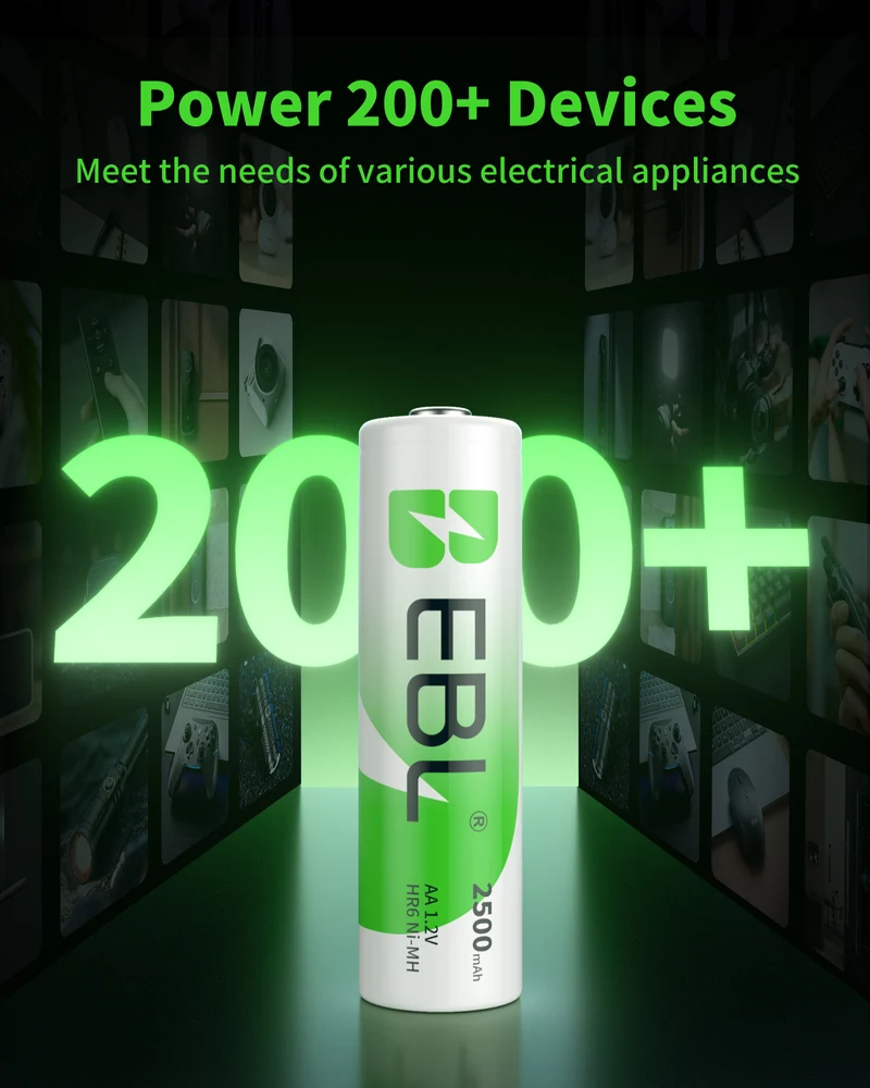 【CZ】EBL AA Rechargeable Batteries Ni-MH 1.2V 2500mAh