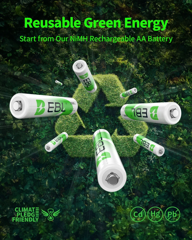 【CZ】EBL AA Rechargeable Batteries Ni-MH 1.2V 2500mAh