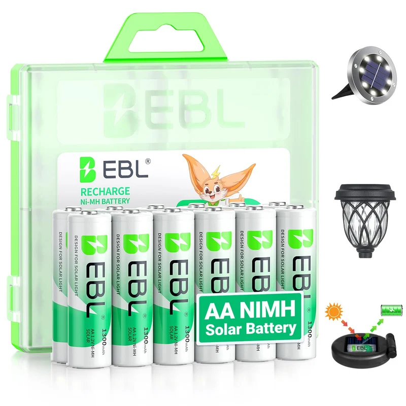 EBL AA Rechargeable Batteries for Solar Lights