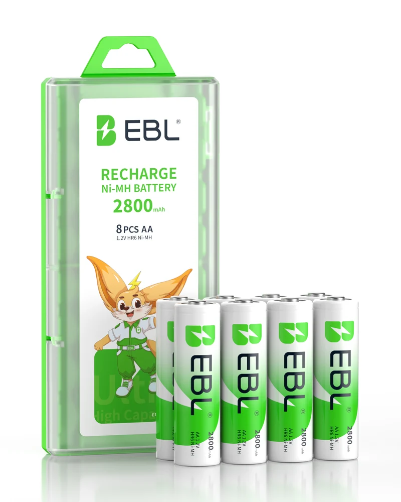 EBL AA 1.2V 2800mAh NiMH Rechargeable Batteries