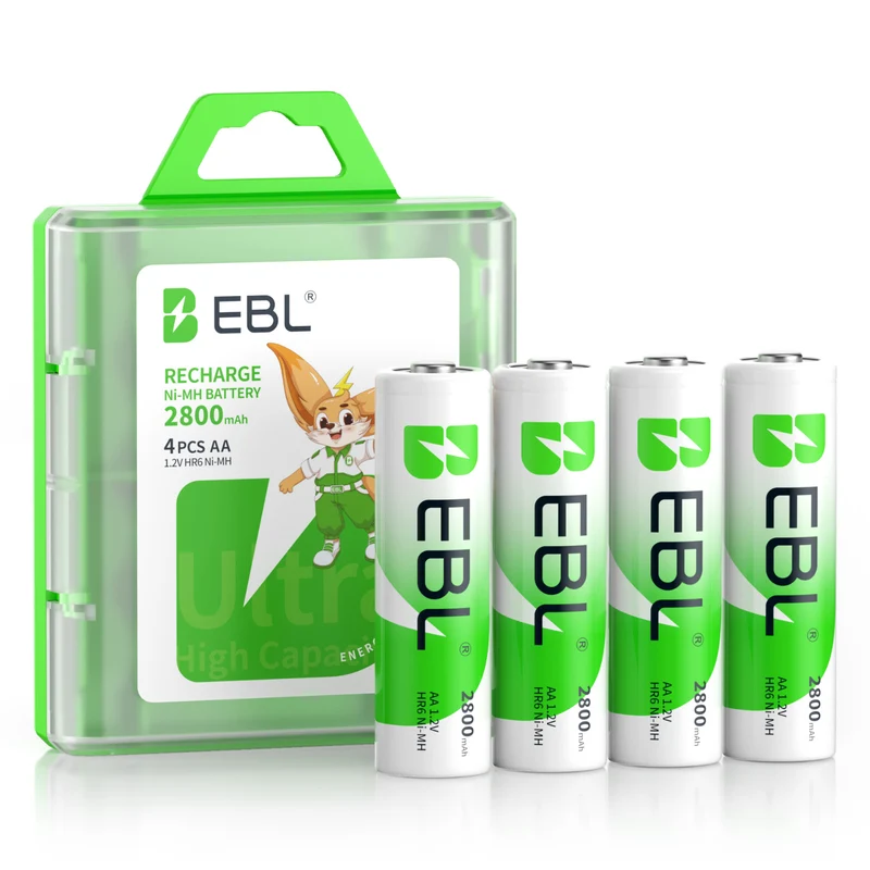 EBL AA 1.2V 2800mAh NiMH Rechargeable Batteries