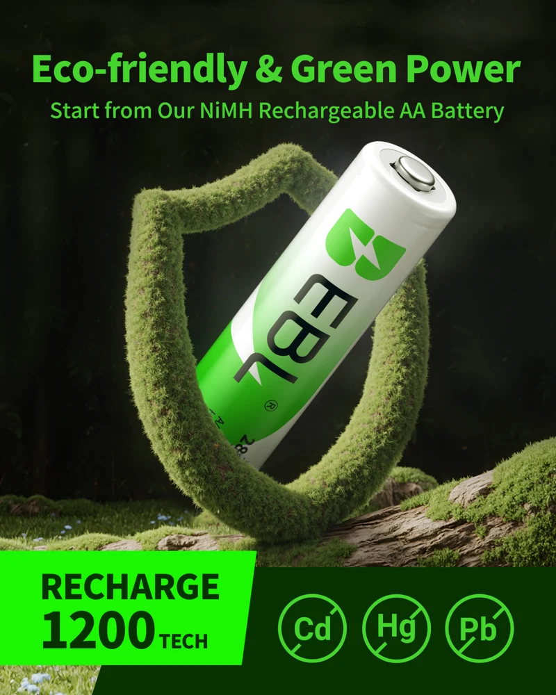 EBL AA 1.2V 2800mAh NiMH Rechargeable Batteries