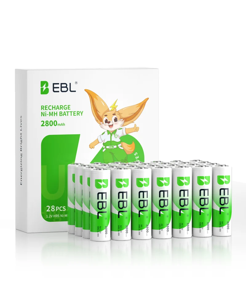 EBL AA 1.2V 2800mAh NiMH Rechargeable Batteries