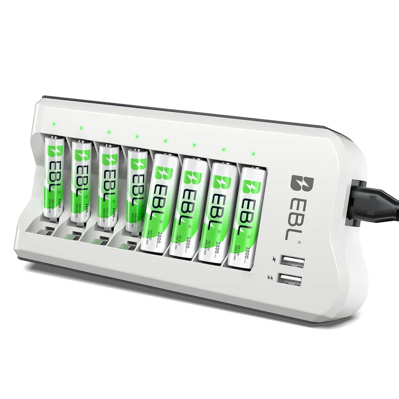 EBL 808U 8-Bay AA AAA NiMH NiCd Battery Charger Sets