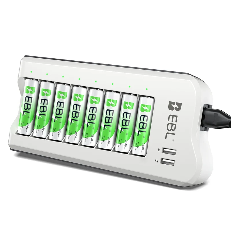 EBL 808U 8-Bay AA AAA NiMH NiCd Battery Charger Sets