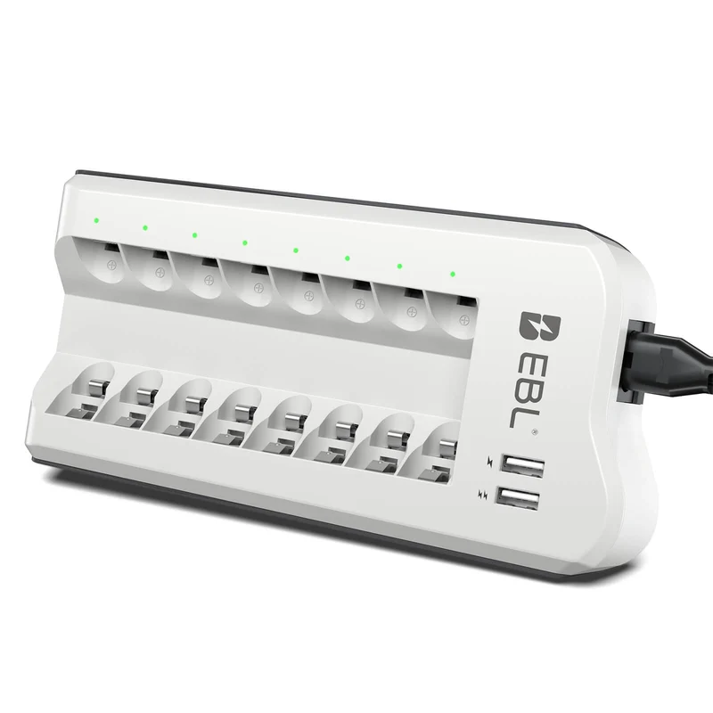 🔥Mid-Year Flash Sale – Limited Time Only|EBL Upgraded 808U Smart 8 Bay Individual Battery Charger