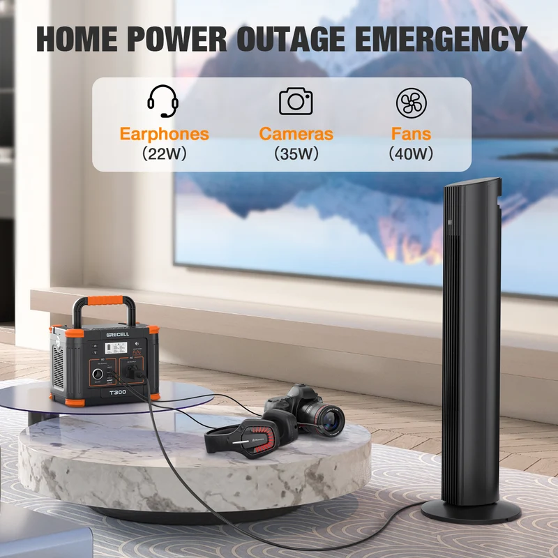 300W Portable Power Station, 230.88Wh Lithium-Ion Solar Generator with 60W USB-C PD, 110V AC Outlet for Camping, RV, Travel, Emergency Home Backup & Outdoor Us