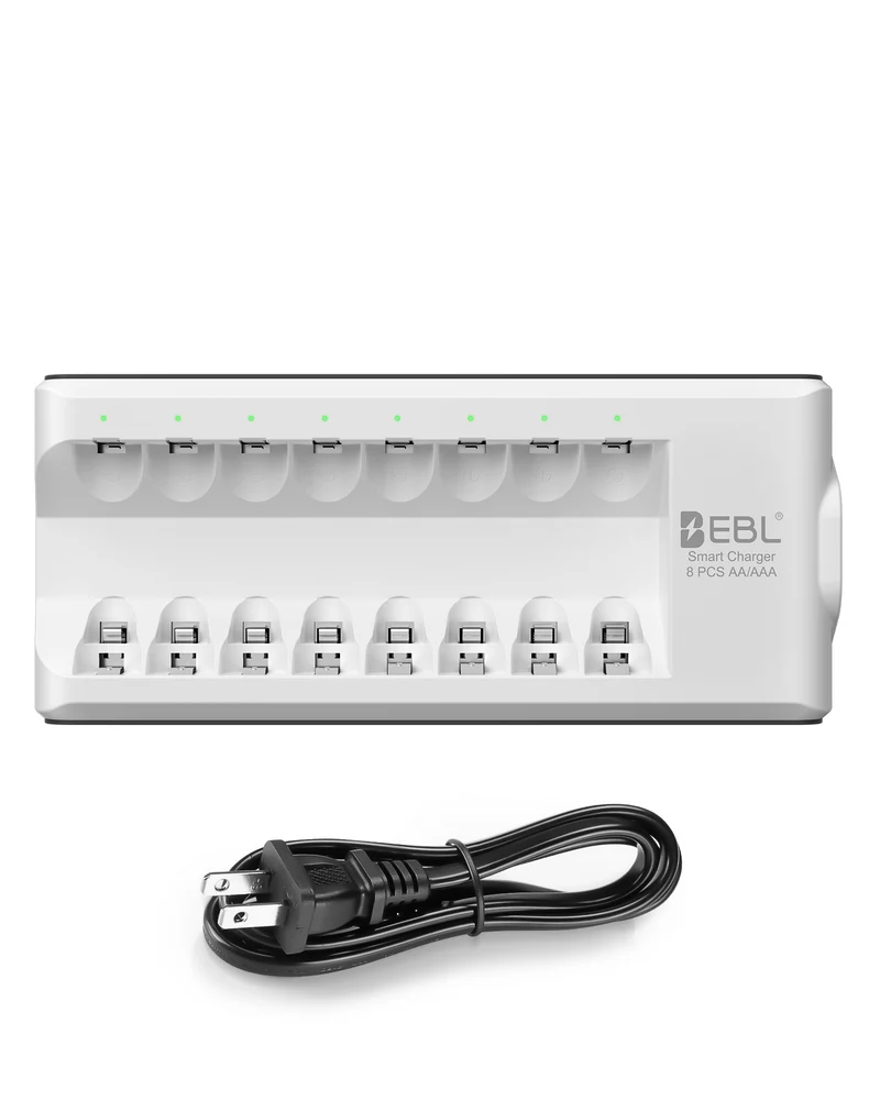 EBL Upgraded 808 8-Bay AA AAA Individual Battery Charger